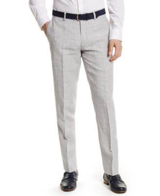 Grey Plaid Linen Pnt 30X30 GRAY