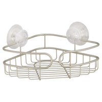 Corner PowerLock Ultra Suction Shower Caddy Satin