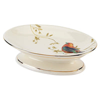Avanti Gilded Birds Soap Dish - Ivory