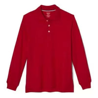 French Toast Big Boys Long Sleeve Pique Polo Shirt