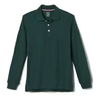 French Toast Big Boys Long Sleeve Pique Polo Shirt