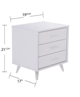 
              Orinn Bedside Table with Drawers 50cm carré
            