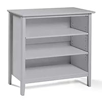 Alaterre Furniture Simplicity Under Window 3-Shelf Bookcase Dove Gray