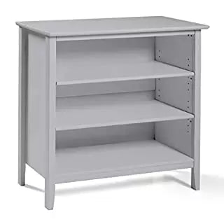 Alaterre Furniture Simplicity Under Window 3-Shelf Bookcase Dove Gray