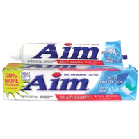 Aim Toothpaste 5.5 Oz 156g Cavity Protection Ultra Mint Gel DLC: JUL25
