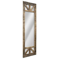 American Art Decor Miroir pleine longueur en bois rustique