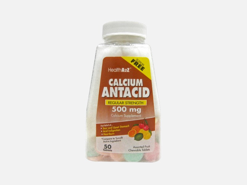 A2Z Health - Chewable Calcium Antacid 50 Tablets 500GM DLC:06/22