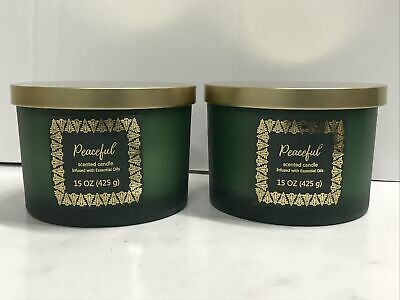 15oz Lidded Glass Jar 3-Wick Frosted Peaceful Pine and Juniper Candle - Opalhouse™