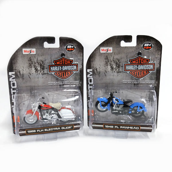 Maisto Harley-Davidson 1948 FL Panhead / 1968 FLH Electra Glide - 1:24 Scale