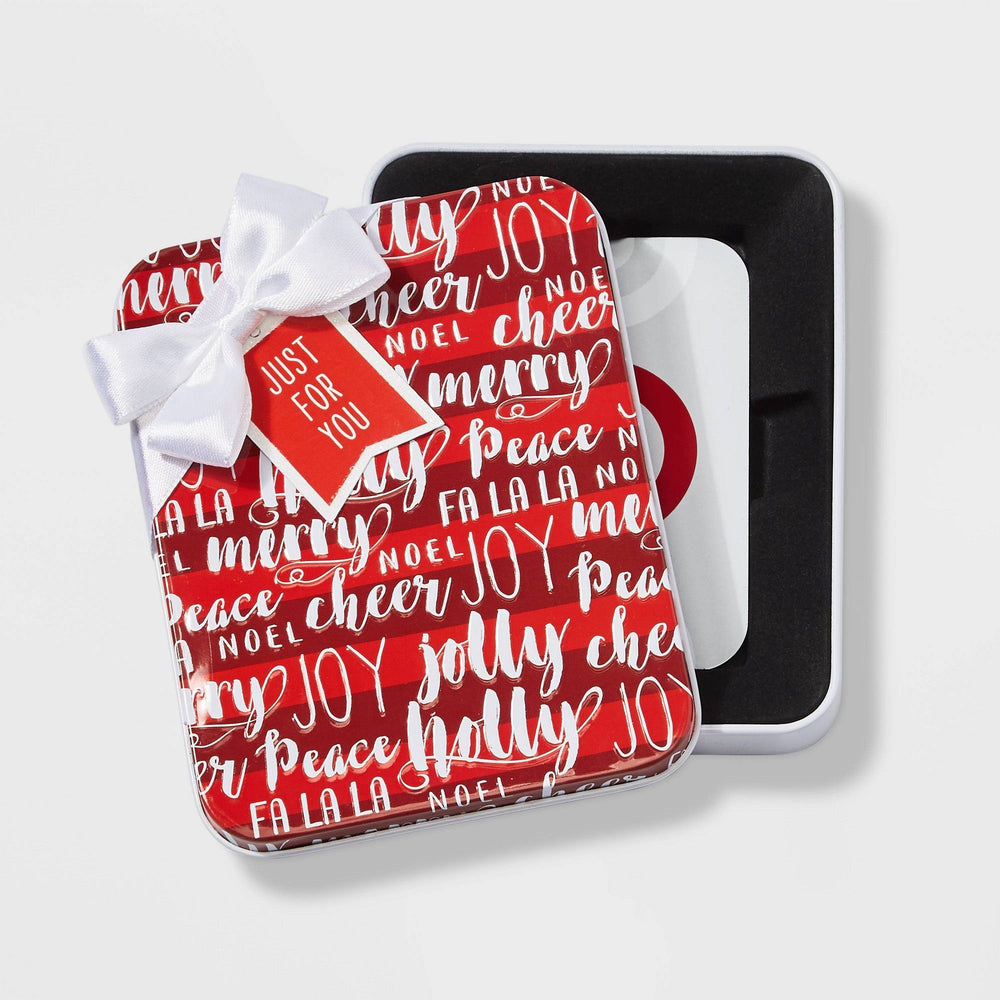 Tin Christmas Gift Card Holder Red and White - Wondershop™