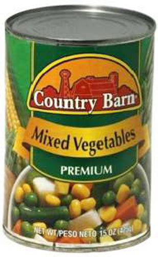 Country Barn Canned Vegtables 8.5 Oz Mixed Vegetables-DLC:15-novembre-2024