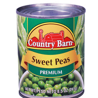 Country Barn Canned Vegtables 8.5 Oz Sweet Peas-DLC:29-juillet -2024