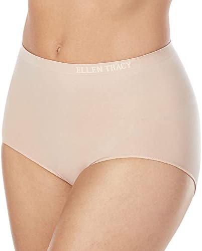 Ellen Tracy Women's Seamless Briefs, 4 Pack-3X