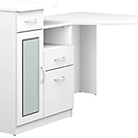 Bush Furniture Vantage Corner Desk in Pure White