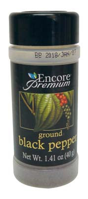 Encore Ground Black Pepper 1.31 Oz Premium