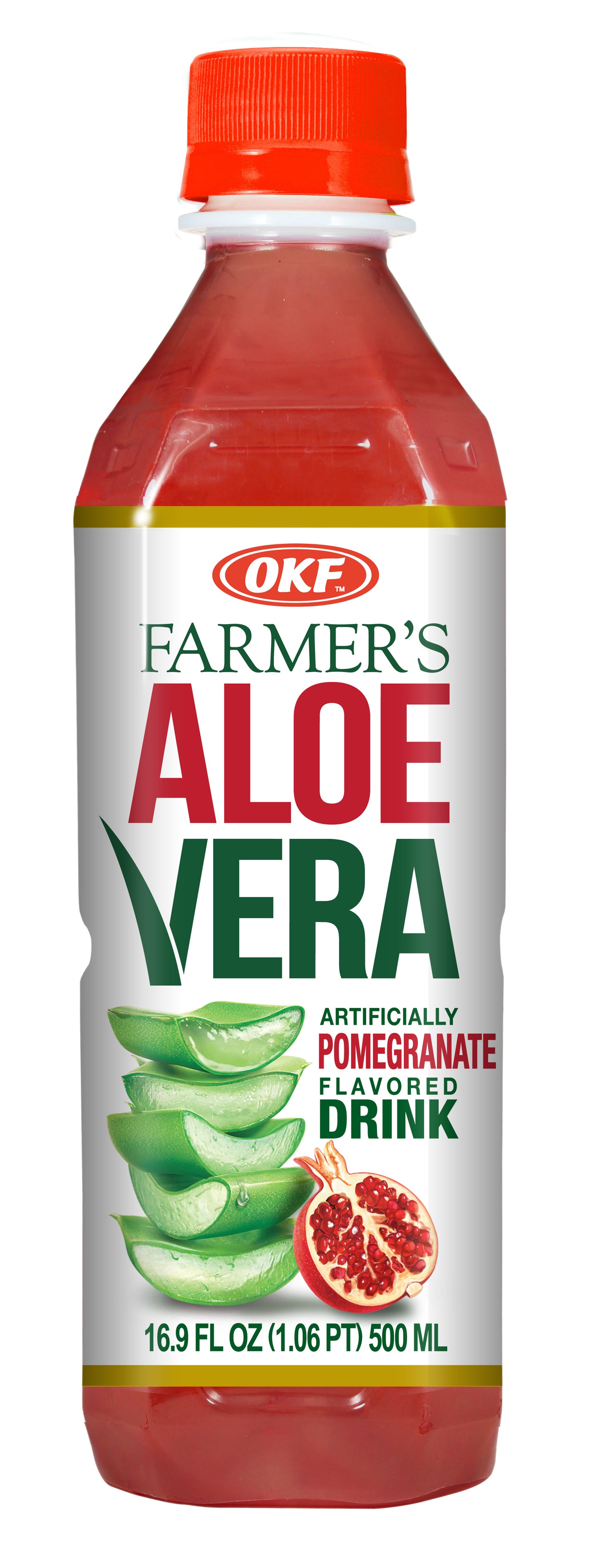 Farmers Aloe Drink Pomegranate 16.9Oz/500 mL DLC: 19/NOV/2021