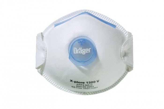 Drager V 1320 FFP2 V Disposable Dust Mask (Masque antipoussière jetable Drager V 1320 FFP2 V)