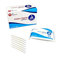 Dynarex Cotton Tipped Applicators With Wooden Shaft, Sterile, 6", 1/Pouch