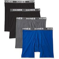 BKO**Hanes Best Total Support Pouch Boxer Brief, 4 Pack M 32-34