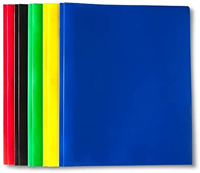 5pk 2 Pocket Plastic Folders with Prongs - Up&Up™