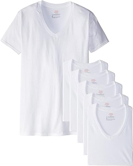 Hanes Best 6-Pack V-Neck T-shirt (Assorted Colors)