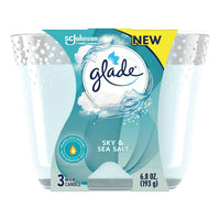 Glade Candle Scented 6.8 Oz Sky & Salt Sea