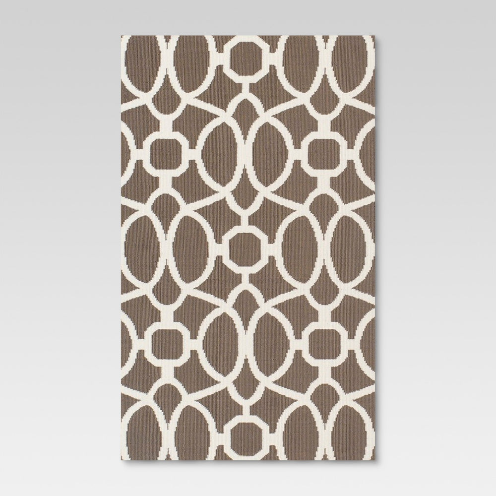 5'x7' Outdoor Rug - Taupe Trellis - Threshold™