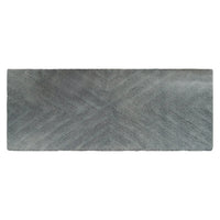 Textured Stripe Bath Rug Runner (23"X58") Gray Aqu
