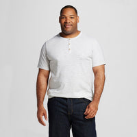 Men's Big & Tall Striped Short Sleeve Henley Shirt