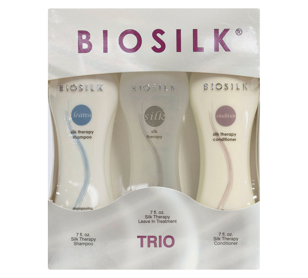 Biosilk Silk Therapy Trio - Shampoo, Conditioner & Leave In Treatment