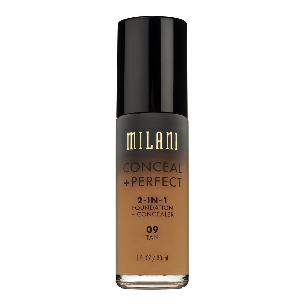 Milani Conceal + Perfect 2-in-1 Foundation 09 Tan - 1fl oz