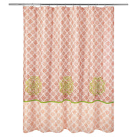 Printed Rajasthan Shower Curtain Coral - Allure