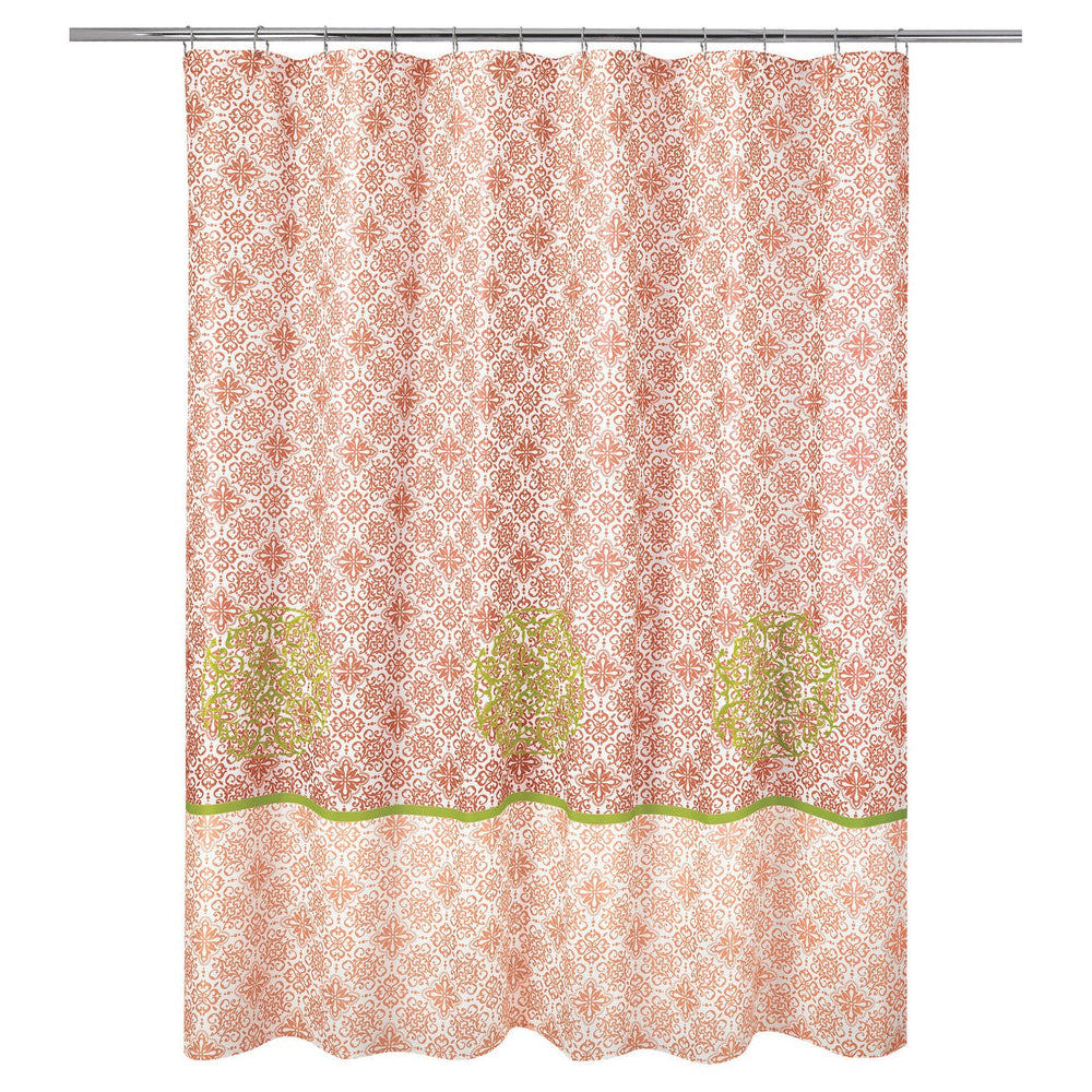 Printed Rajasthan Shower Curtain Coral - Allure
