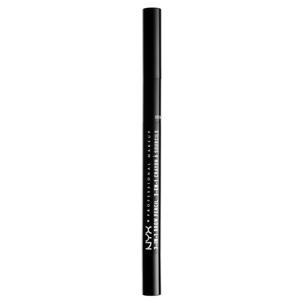 NYX Professional Makeup 3 in 1 Brow Pencil Medium Brown - 0.5oz