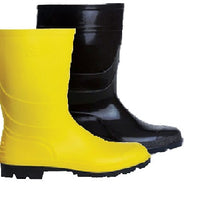 PVC Yellow Mid Calf Boots Taille 40 (Bottes mi-mollet en PVC jaune)