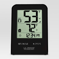 2.63" H Wireless Digital Thermometer - Black - La Crosse Technology