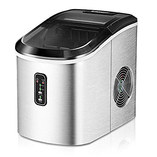 Dreamiracle Counter top Ice Maker Machine, 29Lbs/24H Compact Automatic Ice Makers,9 Cubes Ready in 7-15 Minutes,Portable Ice Cube Maker with Self-cleaning Program, Perfect for Home/Kitchen/Office/Bar