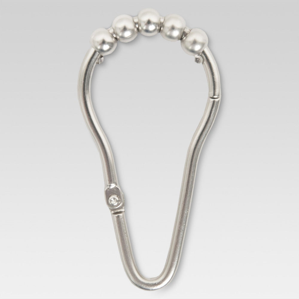 Hinged Glide Zinc Hooks Brushed Nickel - Threshold