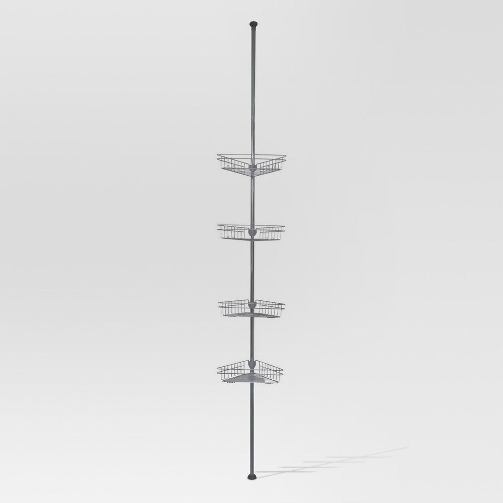 Rust Resistant Tension Shower Caddy Satin Nickel -