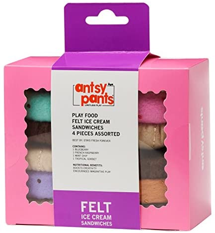 Antsy Pants Play Food Felt - Sandwichs à la crème glacée 4pc