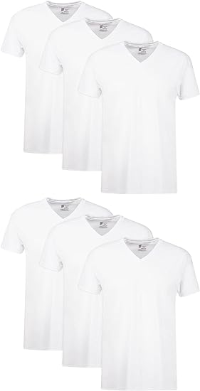 Hanes Best 6-Pack V-Neck T-shirt (Assorted Colors)