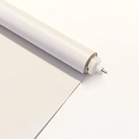 37.25"x72" Tear-to-Fit Room Darkening Vinyl Roller Shade White - Lumi Home Furnishings