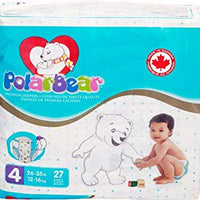 Polar Bear Baby Diaper Size 4 - 27 Counts