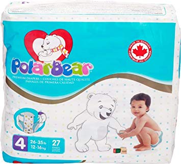 Polar Bear Baby Diaper Size 4 - 27 Counts