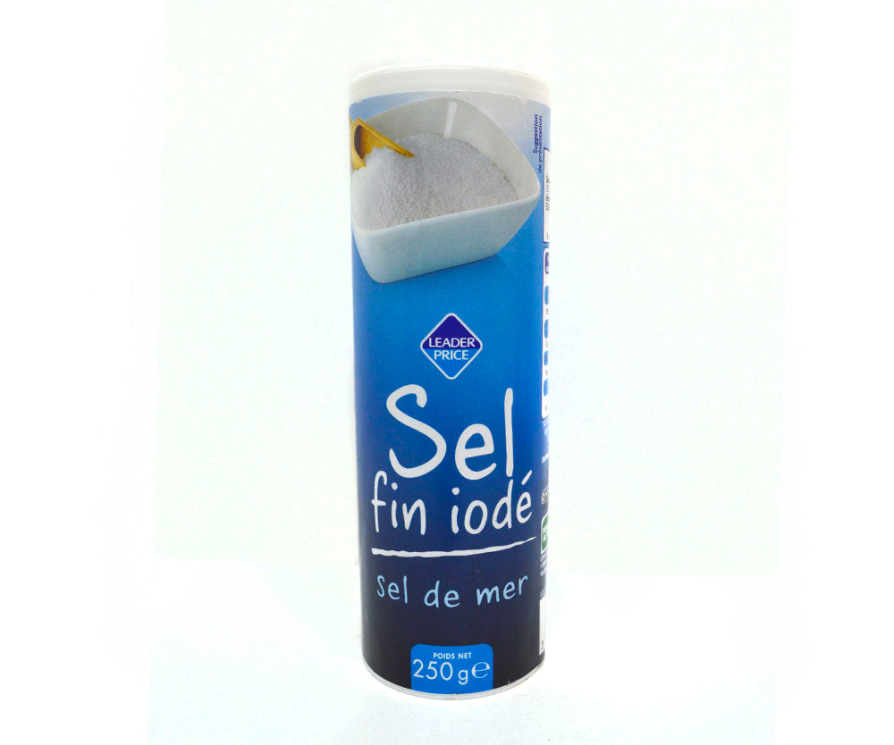 Sel fin iodé - sel de mer - Leader Price - 250 g