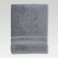 Performance Solid Texture Bath Sheet Dark Gray - T