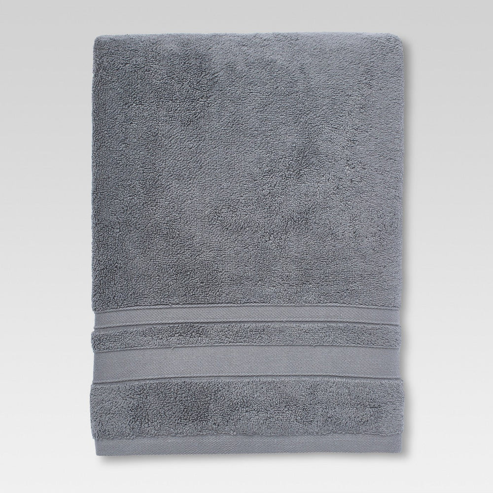 Performance Solid Texture Bath Sheet Dark Gray - T