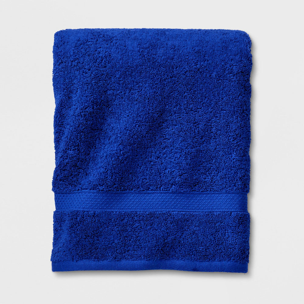 Soft Solid Bath Towel Dark Blue - Opalhouse