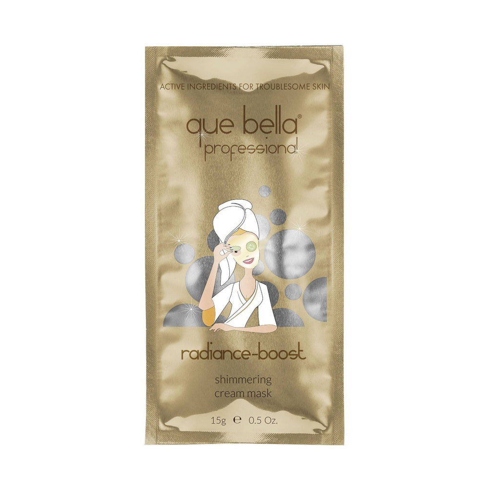 Que Bella PRO Radiance Boost Shimmering Cream Face Mask - 0.5oz