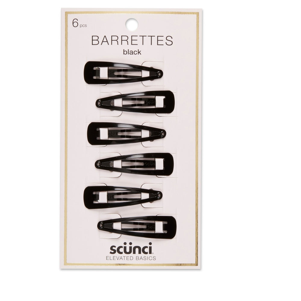 Conair Scunci Contour Hair Clips Black - 6pk